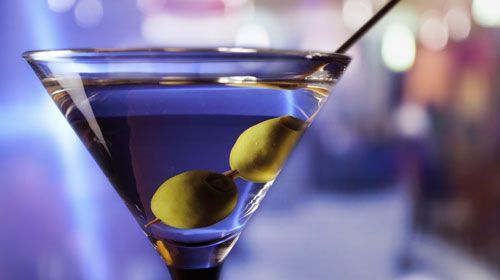 A martini in a glass, representing how corporate certification can be anytime, any place, anywhere