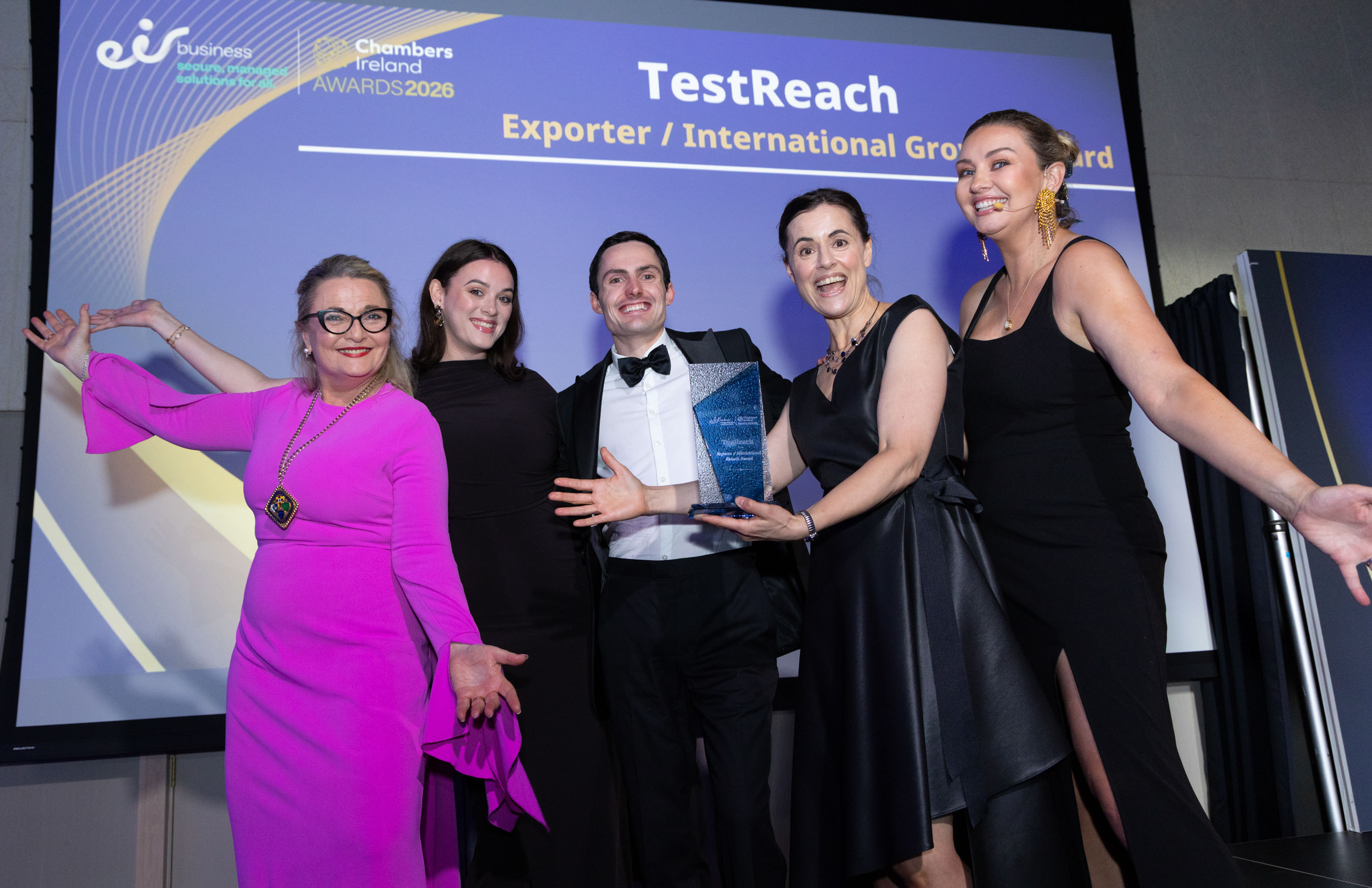 TestReach at the 2026 eir business Chambers Ireland Awards